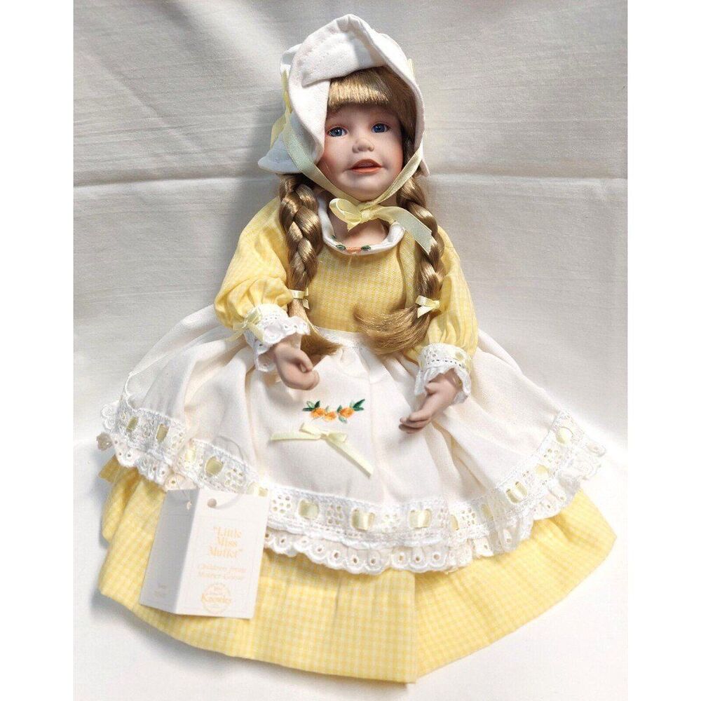 Edwin M. Knowles Ashton-Drake Little Miss Muffet Porcelain Doll With COA Bello